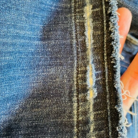 Citizens of Humanity High Rise Cropped Flare Jean Raw Hem Medium Wash Size 26 - Picture 10 of 11